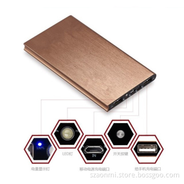 Mobile External Battery Charger USB Portable Power Bank with 10000mAh Thin